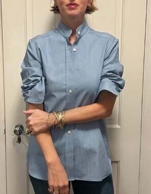 CCH Collection Riding Shirt in Super Light Denim Women’s Sz. XS